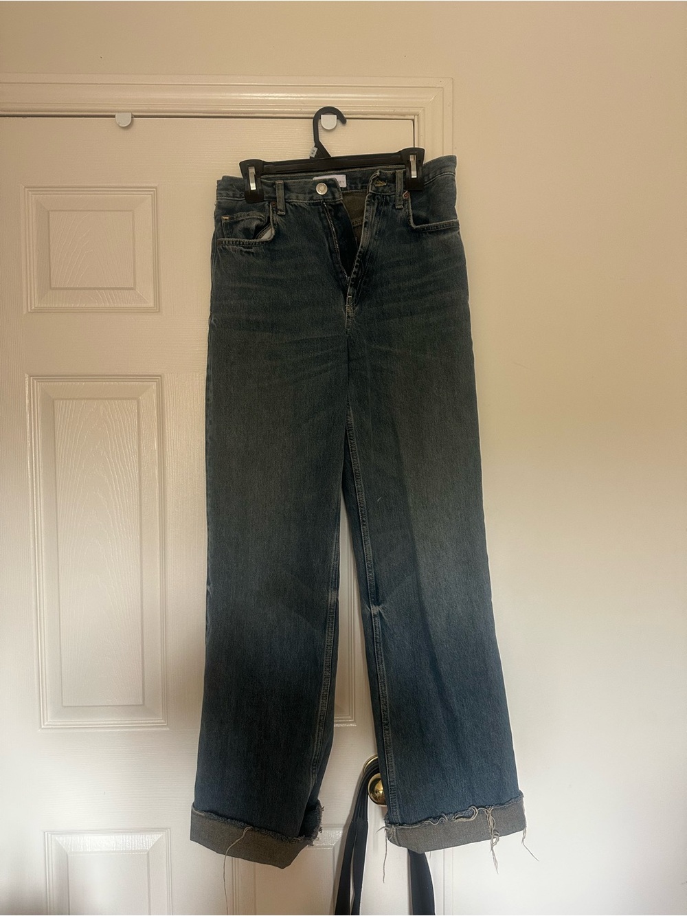 Zara Wide-Leg High-Rise Jeans - Dark Blue